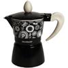 Brandani 52858 CAFFETTIERA SHANTI 1 TAZZA ALLUMINIO NERO, cm 12x7x13h, 1 tazza, Fornello Gas, No Induzione