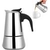 Beufee Caffettiera Moka Caffettiera Espresso Moka Pentola Acciaio Inox Piano Cottura Moka Caffettiera Italiana Espresso Maker (100ml)