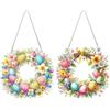 CXINLky DIY Diamond Art Painting Pasqua Ciondolo con catena, Diamond Painting Corona d'uovo di Pasqua, creativo 5D Diamond Painting Arazzo da parete per finestra parete giardino decorazione 2 stucchi