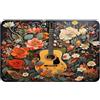 Mexpekil Zerbino con chitarra, per ingresso esterno, patio, portico, vintage, floreale, tappetino per ingresso, per interni, camera da letto, bagno, cucina, decorazione per la casa