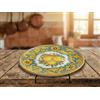 ILAB Piatto medio in ceramica decorata a mano da ceramisti siciliani di Santo Stefano di Camastra limoni art 13
