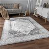 Paco Home Tappeto Salotto Moderno Soggiorno Pelo Corto Motivo Persiano Motivo Ornamenti Tappeto Morbido Vintage Bordura, Dimensione:120x160 cm, Colore:Grigio 2