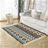 Tomifine Tappeto Bohémien Rettangolare, Tappeti con Nappe Tessuto, Lavabile, per Camera da Letto, Soggiorno, Corridoio, Ingresso (60x120cm,Blu Rosso)