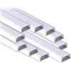 AFTERTECH 10x 2metri (20M) 1506B 15x6mm PROFILO ALLUMINIO BIANCO PER STRISCE STRIP LED BARRA RIGIDA 2M 2MT + COPERTURA (10x 2metri 1506bianco milk)