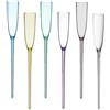 zidiau Flute da champagne galleggianti, set di 6 eleganti calici da champagne in acrilico, calici senza base, bicchieri galleggianti per la piscina, perfetti per feste ed eventi sociali (colore nero)