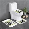 GGNKDL Set di 3 tappeti da bagno con motivo a panda e bambù. Set di tappeti da bagno antiscivolo, facili da pulire e mantenere, bloccano l'umidità e durevoli