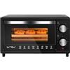 WOLTU Fornetto Elettrico 10L, Forno per Pizza con Teglia, Griglia e Pinza, Temperatura tra 100-230℃, Timer 0-60 min, 800W, Nero