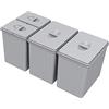 AETUHU KIT 4 SECCHI PATTUMIERA PER CUCINA SOTTOLAVELLO - CESTONE O CASSETTONE ***SPEDIZIONE ESPRESSA ANCHE SE SCEGLI STANDARD