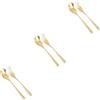 iplusmile 3sets Posate Ottone Con Manico Forchetta e Cucchiaio Per Ristoranti e Cucina Casalinga Design Elegante e Resistente Facile Da Pulire
