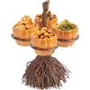 Generico Vassoio snack di Halloween | Ciotole di Zucca in Resina su Porta Scopa | Vassoio decorativo per caramelle di Halloween, espositore per servire stoviglie per decorazioni per feste di