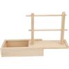 Asixxsix Porta Rocchetti, Porta Filati in Legno Girevole a Doppio Strato con Cassetto Estraibile per Accessori per Maglieria e Uncinetto