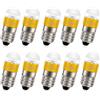 Ruiandsion 10 lampadine LED E10 AC 220-240 V, super luminose, chip 2835 2SMD, base a vite gialla, ricambio per candele, casa, camera da letto, ufficio, luci decorative