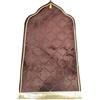 AIGOUT Janamaz Sajada - Tappetino da preghiera musulmana, spesso e morbido, portatile, per preghiera musulmana, per uomini e donne, in tinta unita, ideale come regalo per Ramadan Eid (marrone chiaro)