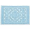 SpazioTessile Tappeto Sardo Stuoia Passatoia 100% Cotone Made In Italy ch 100% Cotone Jaquard (Celeste, 55x115)