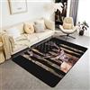 Loussiesd Tappeto con bandiera, cervo, tappeto da soggiorno per bambini, ragazzi e ragazze, caccia di cervi, tappeto decorativo con corna di animali selvatici, tappeto per interni, 100 x 150 cm