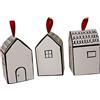 C.X.Y. 50 Scatola Forma Casa Dipinte A Mano Misura 8.5 * 8.5 * 9.5cm Media Porta Regalo Dolce Decorare