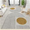 PAJEON Tappeto per Bambini a Linee Geometriche Astratte Moderne Della Metà Del Secolo, 100 x 150 cm Tappeto di Lavabile, Moquette Insonorizzante - per Scale e Corridoi