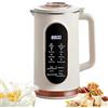 Generic Latte per noci da 1,5 l - Macchina per latte di soia con display intelligente, lame da 10 fogli, rivestimento in acciaio inox, timer da 12 ore e mantiene caldo per soia, mandorle, latte vegano