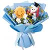Gralara Bouquet di fiori all'uncinetto Bouquet di fiori per laurea Bouquet di fiori artificiali per il giorno degli insegnanti, San, anniversario, Blu