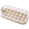 CUSTCH Press-Type Silicone Ice Cube Trays With Storage Box Remove, One Click Mini Ice Cube Trays, Portable Ice Cube Trays for Ice Drink, Juice, Whiskey, Cocktail (White,21)