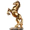 Jayruit Scultura di cavallo in resina di stile europeo per ufficio e casa, con materiale e design artistico, che simboleggia la vittoria e la prosperità (C)