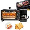 XSDAJSD Stazione per la colazione 3 in 1, macchina per la colazione portatile, con padella antiaderente + macchina per il caffè da 400 ml, controllo della temperatura 100-230 °C + temporizzazione di 30 minu