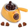 Zerodis Elettrico Cioccolato Crogiolo Macchina di Fusione Utensile da Cucina con Set di Stampi fai da te per Cioccolato caramella Burro Formaggio Caramello Facile da Pulire (Yellow)