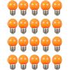 Aiwerttes E27 luce da golf LED piccola lampadina a vite Edison 2W(20W), lampadina a risparmio energetico, adatta per lampadine da festa in terrazza, 20 pacchetti (arancione)