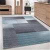 Carpettex Tappeto soggiorno camera da letto sala da pranzo a pelo corto con un design moderno e un aspetto melange, Colore: Blu, Taglia: 120 x 170 cm