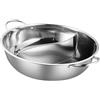 Baoblaze Pentola cinese per hot pot a doppio sapore, pentola per cucina, fornitura per hot pot divisa, padella per hot entrambi i lati, sito Shabu per, 32 Cm