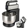 Zilan Frullatore manuale con ciotola di miscelazione 500 W - Frullatore elettrico con ciotola in acciaio inox da 3,5 l, rotazione automatica, 5 livelli, turbo, 2 ganci di miscelazione e gancio impastatore