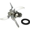 vhbw gruppo lame compatibile con Silvercrest SKMK1200E5, SKMK1200D4 robot da cucina - Con 4 lame in acciaio inox