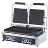 Ristoattrezzature - Piastra Panini Digitale Doppia - Rigata/Rigata - Griglia Professionale per Ristoranti e Bar - 57x37x21 cm - 3.6 kw