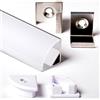 AFTERTECH 1x 3metri 1616 16x16mm PROFILO ALLUMINIO ANGOLARE PER STRISCE STRIP LED BARRA RIGIDA 3m 3MT + COPERTURA (1x 3metri 1616 fog)