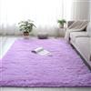 Lifup Tappeti Salotto Shaggy Tappeto a Pelo Lungo Tappeto Peloso, Tappeto Morbido e Soffice per la Camera da Letto, Morbidi Tappeti Antiscivolo Lavabili Viola 60 x 90 cm