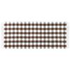 WohnDirect Tappeto da cucina a scacchi marrone 50 x 135 cm per cucina, corridoio, soggiorno - Tappeto da cucina antiscivolo e lavabile in lavatrice - Tappeto in cotone al 100% con frange giocose