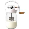Generico Zangola Per Burro Manuale, Grande Barattolo In Vetro 1500ml, Mescolatrice A Manovella Per Burro Fresco, Panna, Latticello Fatti In Casa, Facile Da Usare