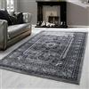 Teppium Tappeto orientale a pelo corto per soggiorno, cucina, camera da letto, corridoio, morbido e facile da pulire con un'altezza del pelo di 12 mm Misurare: 200 x 290 cm Colore: Grigio-1
