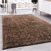 Paco Home Tappeto Salotto Moderno Tessuto Liscio Moderno Monocolore Pastello Con Frange, Dimensione:60x100 cm, Colore:Beige