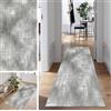 ZUZEKU Tappeto a passatoia lungo e corridoio, cucina, antiscivolo, lavabile, opaco, vintage, al metro, per sala da pranzo, camera da letto, soggiorno, colore: grigio, 40 x 100 cm