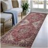 BORKOY Tappeti Runner Extra Lunghi Vintage Rosso 2 metri Passatoia Cucina Lavabile Antiscivolo Tappeto Corridoio per Ingresso Lavanderia Soggiorno Design Classico Facile da lavare 80x200cm