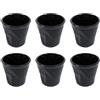 Maisō kaleidos Set 6 Tazzine da Caffè Accartocciati Ø6,5 cm in Vetro Pressato Neri