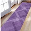 Siunwdiy Tappeto Passatoia Lavabile 60x210cm, Colore Lilla Chiaro con Stile Geometrico, Antiscivolo per Cucina/Corridoio/Bagno, Moderno Tappeto Lungo per Interni, Spessore 0.7cm, Venduto al Metro