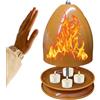 Générique Riscaldamento della luce del tè - autista della candela invernale riscaldatore della mano, mini stufa riscaldante leggera da tè da tavolo | Forno da tè in metallo compatto, riscaldatore interno a