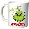 irpot Tazza colazione bianca in ceramica con stampa personaggio a scelta possibilità di personalizzazione Idea regalo festa a tema compleanno battesimo natale bomboniera (Il grinch)