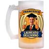 Bombo Boccale da Birra Personalizzato Laurea "Laureato dell'Anno" con Nome e Foto - Regalo Divertente per Laureato o Laureata - Vetro Satinato 500 ml - Gadget Festa di Laurea Uomo Donna