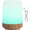 Generisch Umidificatore per aromaterapia, lampada profumata con 3 livelli di luminosità e funzione timer, dispositivo per aromaterapia da 250 ml, per soggiorno, camera da, ufficio, hotel, bagno e bambini