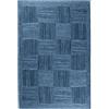CASAVANI Tappeto in iuta intrecciata a mano, 5 x 25 cm, tappeto in iuta naturale, motivo a quadri, blu tessuto a mano, tappeto per interni ed esterni, per corridoio, scale, corridoio