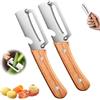 Generisch Peeler vegetabile multifunzione per cucina, Ultra Sharp Veggie, Stainless Steel Single Blade Peelers Tool with Bottle Opener, For Easy Potato, Fruit Veggie (2 pezzi)