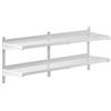 Royal Catering Mensole in Acciaio Inox Ripiano in Acciaio RCWR-1500.4 (2 ripiani, 40 x 150 cm, Acciaio Inox)